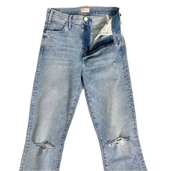 MOTHER Hustler Ankle Chew Jeans in DRINKING BY THE POOL SIZE 25 - Picture 5 of 12